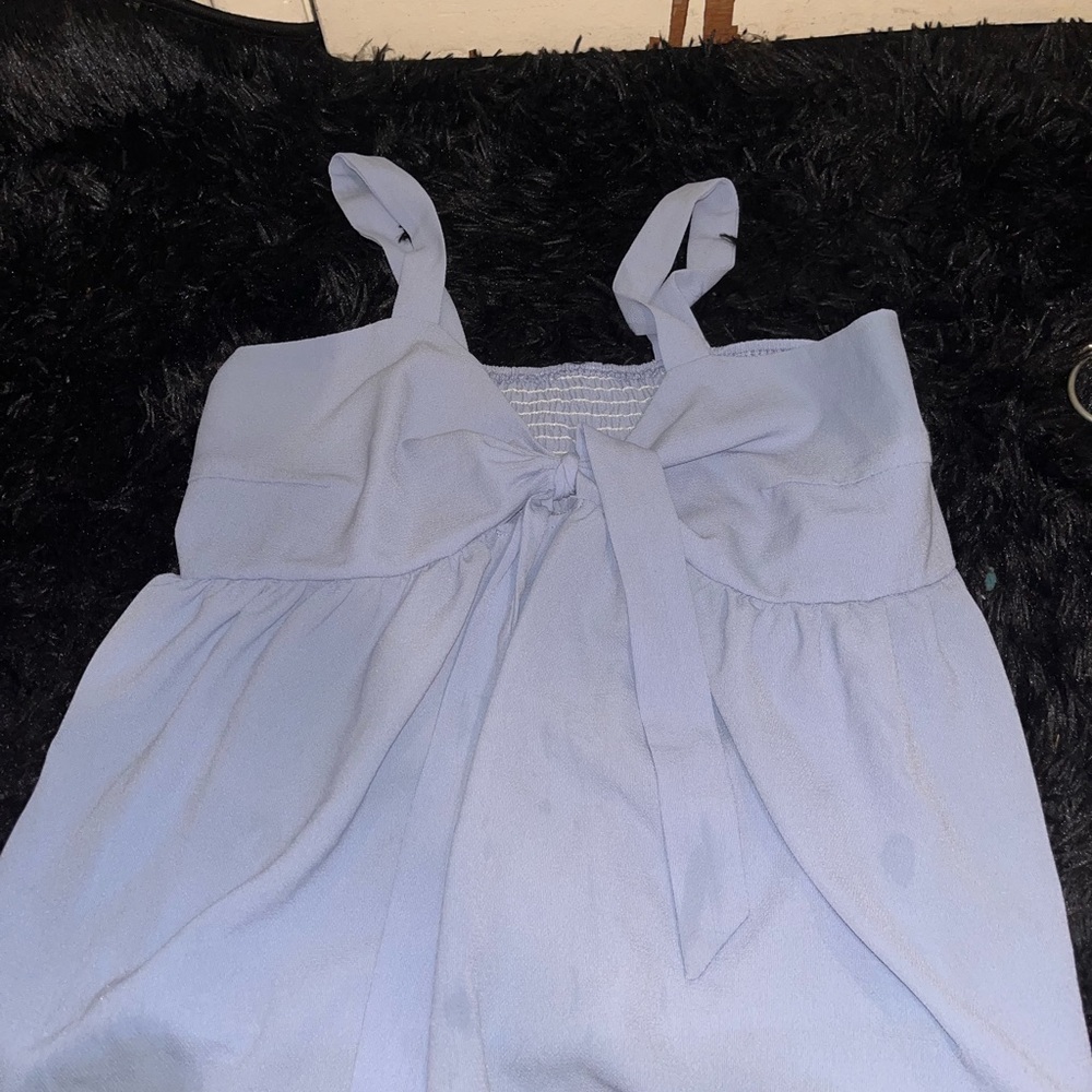 SHEIN Light Blue Sleeveless Blouse